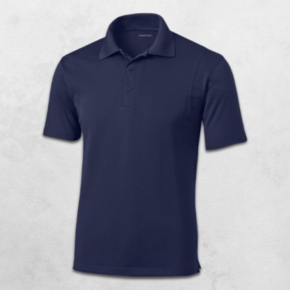 Sport-Tek Micropique Polo Moisture-Wicking Breathable Navy Blue Men's Medium